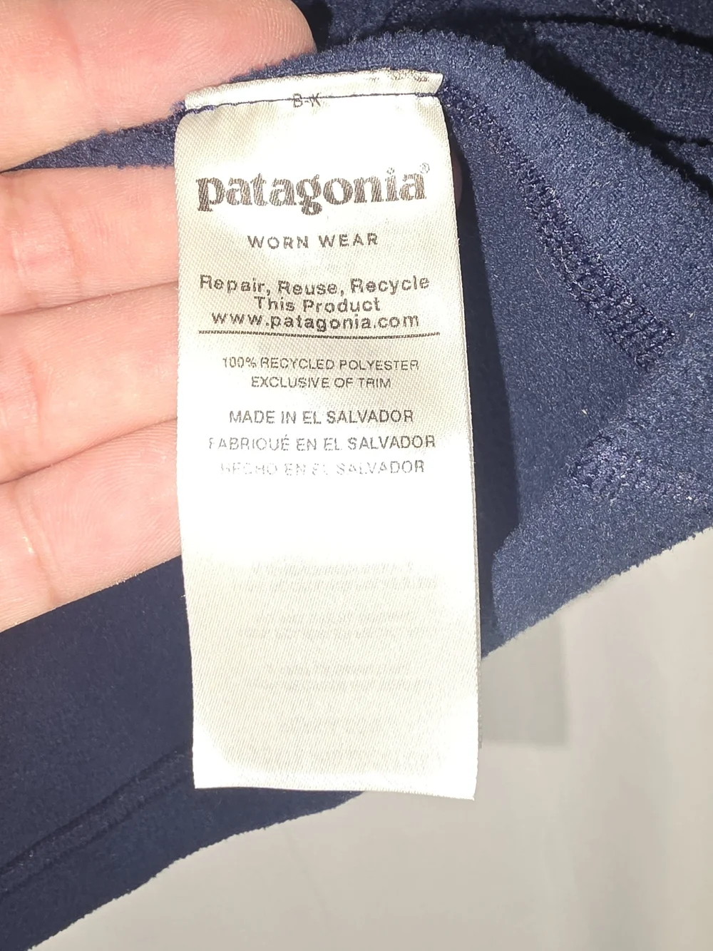 Men's Patagonia 1/4 Zip Fleece Navy Pullover Sz. S
